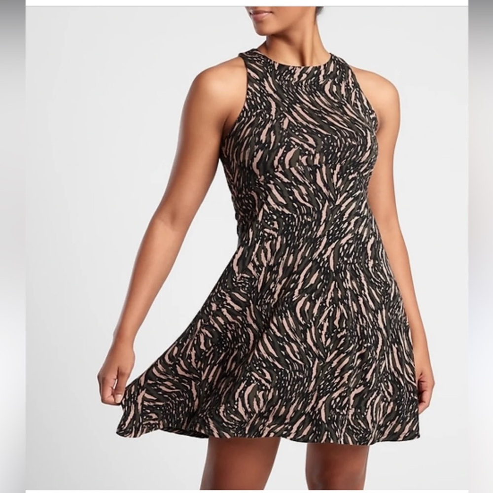 Athleta Dress Women 1X Santorini Thera Print Fit & flared Mini Stretch J